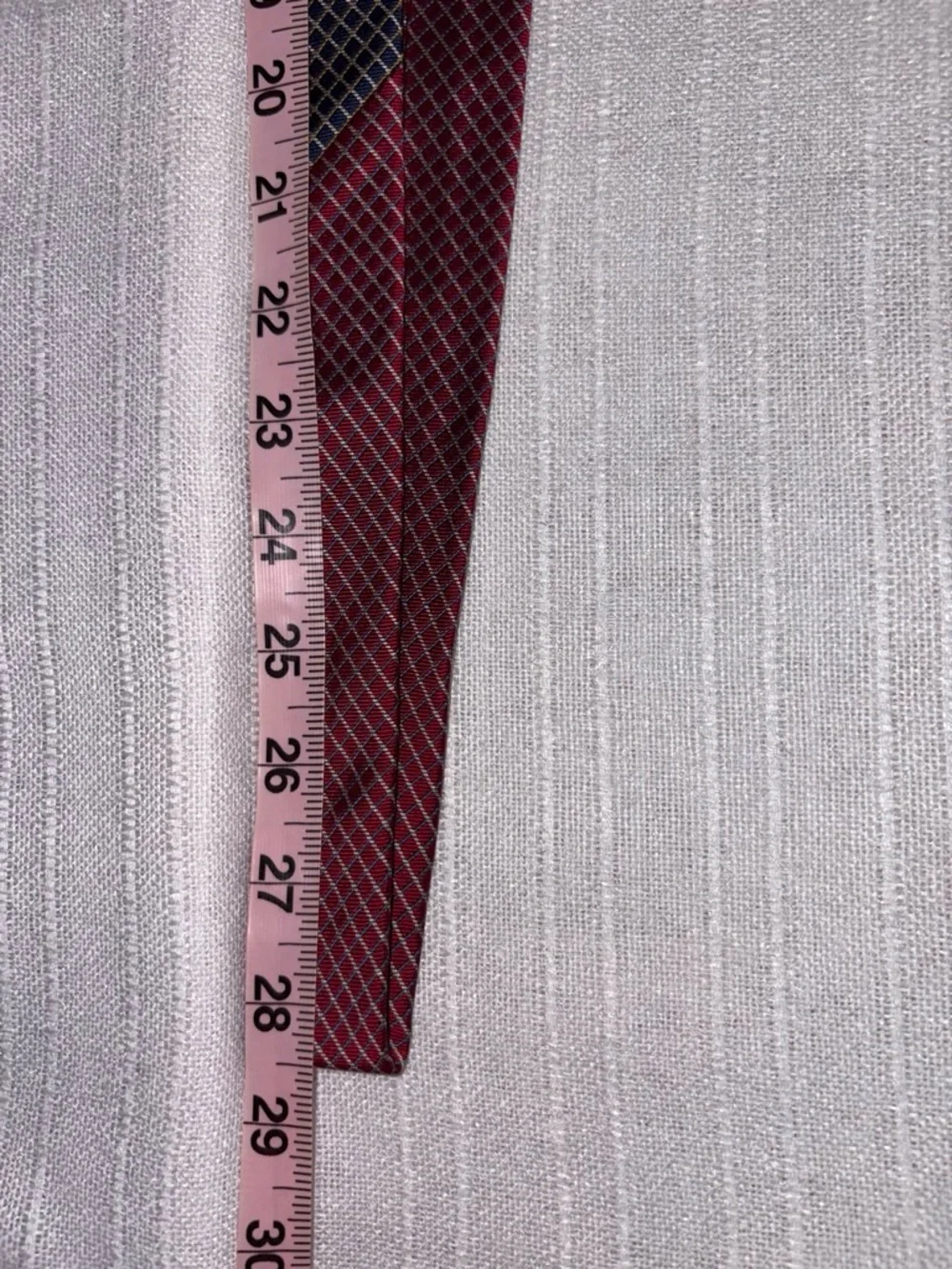 RARE Vintage Tommy Hilfiger Silk Tie 90s Lion Crest Logo Red Navy Diamond Prep